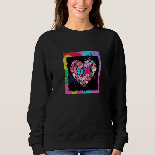 Valentine's Day Love Heart Girlfriend Fiancée Wife Sweatshirt (Vorderseite)