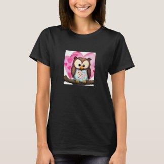 Valentine's Day Love Heart Owl Teddy Girlfriend Fi T-Shirt