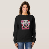 Valentine's Day Love Heart Panda Girlfriend Fiancé Sweatshirt (Vorne ganz)