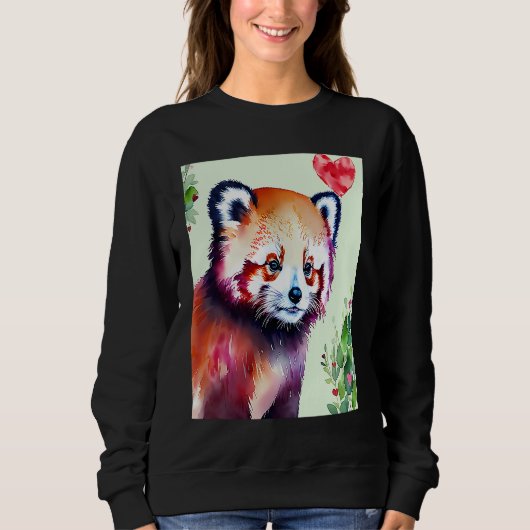 Valentine's Day Love Heart Red Panda Girlfriend Fi Sweatshirt (Vorderseite)