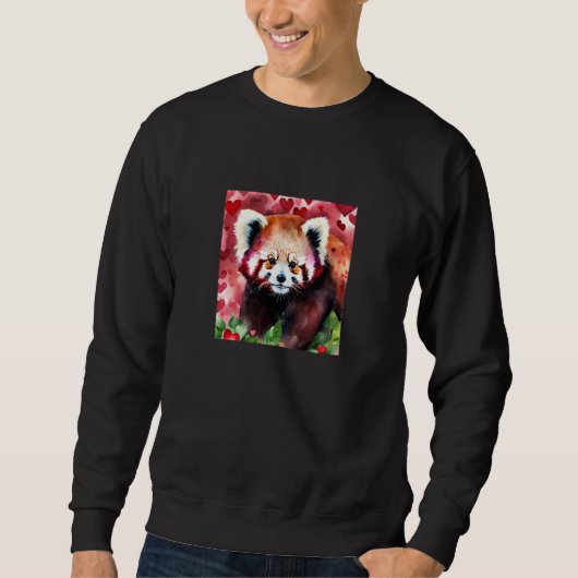 Valentine's Day Love Heart Red Panda Girlfriend Fi Sweatshirt (Vorderseite)