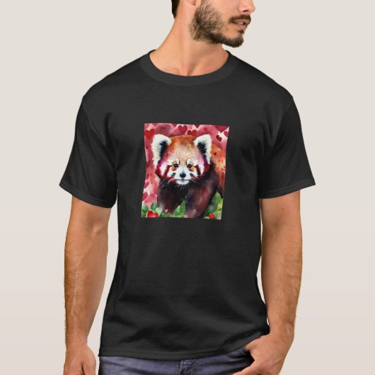 Valentine's Day Love Heart Red Panda Girlfriend Fi T-Shirt (Vorderseite)