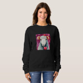 Valentine's Day Love Heart Sheep Girlfriend Fiancé Sweatshirt (Vorne ganz)