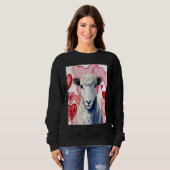 Valentine's Day Love Heart Sheep Girlfriend Fiancé Sweatshirt (Vorne ganz)