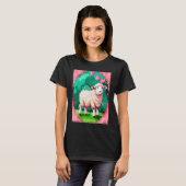 Valentine's Day Love Heart Sheep Girlfriend Fiancé T-Shirt (Vorne ganz)