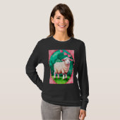 Valentine's Day Love Heart Sheep Girlfriend Fiancé T-Shirt (Vorne ganz)