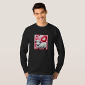 Valentine's Day Love Heart Sheep Girlfriend Fiancé T-Shirt (Vorne ganz)