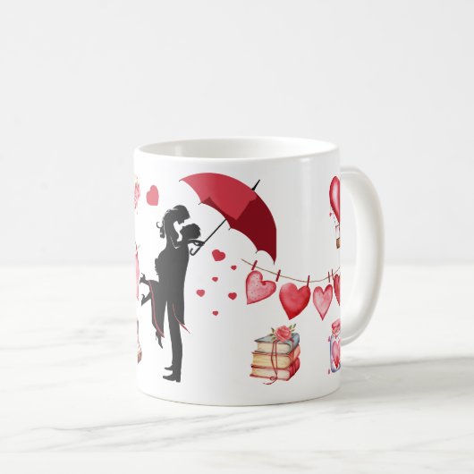 Valentine's Day -LOVE Kaffeetasse (VorderseiteRechts)