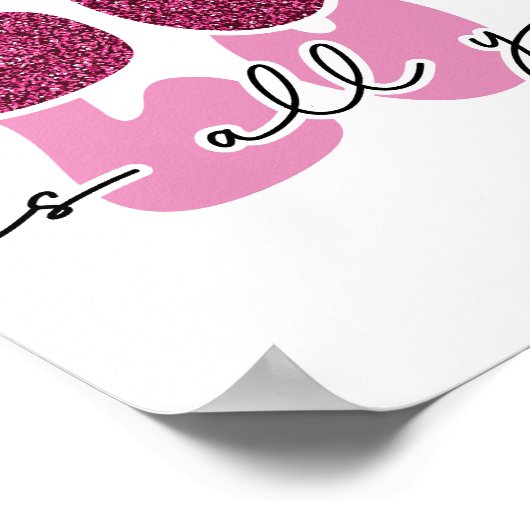 Valentine's Day "Love Love Love" Poster (Ecke)