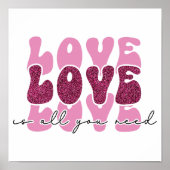 Valentine's Day "Love Love Love" Poster (Vorne)