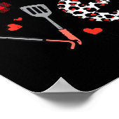 Valentines Day Love Lunch Lady Life School Cafeter Poster (Ecke)