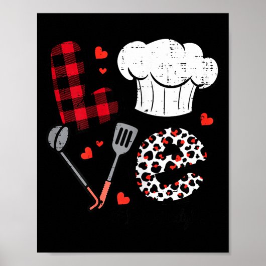 Valentines Day Love Lunch Lady Life School Cafeter Poster (Vorne)