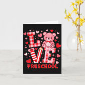 Valentine's Day Love Pre School Teacher  Karte (Gelbe Blume)