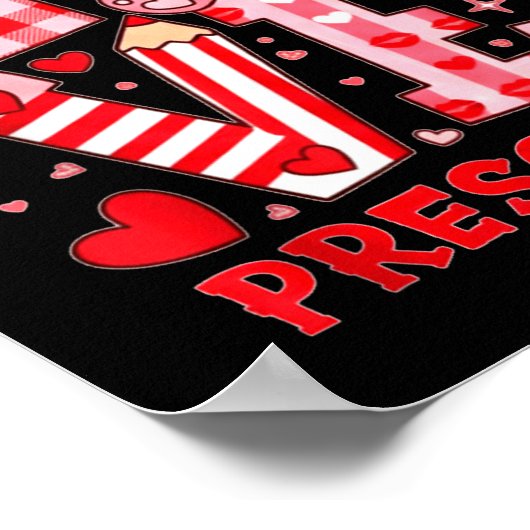 Valentine's Day Love Pre School Teacher  Poster (Ecke)