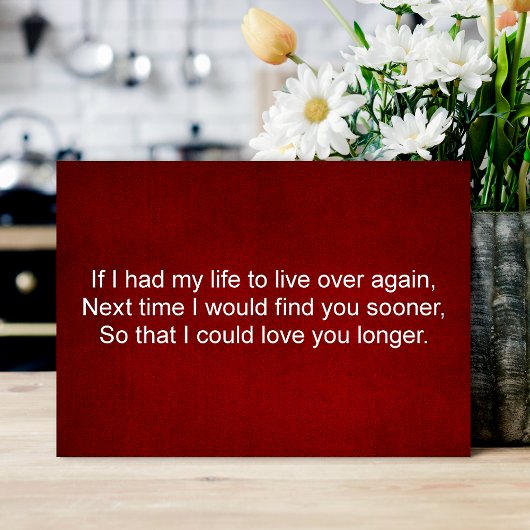 Valentine's Day Love Quote Greeting Card Dankeskarte