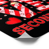Valentine's Day Love Second Grade Teacher Poster (Ecke)