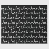 Valentine's Day Love Writting Wrapping Paper Geschenkpapier (Flach)