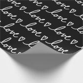 Valentine's Day Love Writting Wrapping Paper Geschenkpapier (Ecke)
