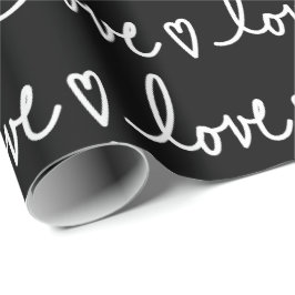 Valentine's Day Love Writting Wrapping Paper Geschenkpapier