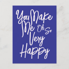 Valentine's Day Love You Make Me Happy Card. Postkarte