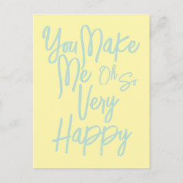 Valentine's Day Love You Make Me Happy Card. Postkarte