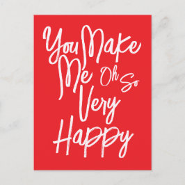 Valentine's Day Love You Make Me Happy Card. Postkarte