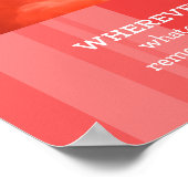 Valentines Day Love You Red Bokeh Hearts Poster (Ecke)