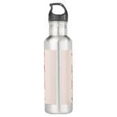 Valentine's Day, Lovely Pink Flowers Pattern Edelstahlflasche (Rückseite)