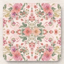 Valentine's Day, Lovely Pink Flowers Pattern Getränkeuntersetzer