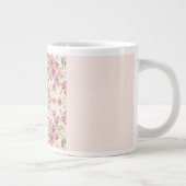 Valentine's Day, Lovely Pink Flowers Pattern  Jumbo-Tasse (Rechts)