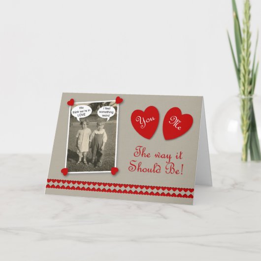 Valentine's Day Lovers Feiertagskarte (Vorderseite)