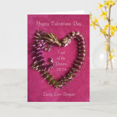 Valentines Day Lucky Year of the Dragon 2024 Card Karte (Gelbe Blume)