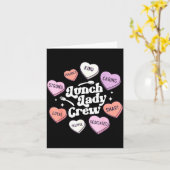 Valentines Day Lunch Lady Groovy Cafeteria Squad H Karte (Gelbe Blume)