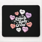 Valentines Day Lunch Lady Groovy Cafeteria Squad H Mousepad (Vorne)