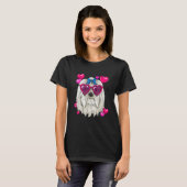 Valentines Day Maltese Heart Couples Maltese Dog T-Shirt (Vorne ganz)