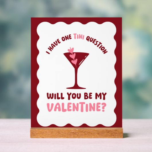 Valentine's Day Martini Station Galentine's Day Acrylschild (Neutral)