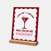 Valentine's Day Martini Station Galentine's Day Acrylschild (Winkel)