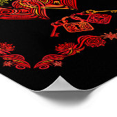 Valentines Day Matching Couple Heart Pajamas Men W Poster (Ecke)