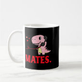 Valentines Day Matching Soulmates Mates Dino Coupl Kaffeetasse (Links)