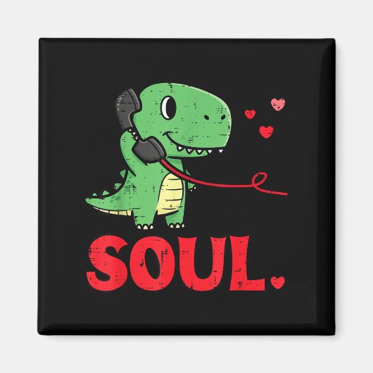 Valentines Day Matching Soulmates Soul Dino Trex C Magnet (Vorne)