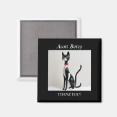 VALENTINE'S DAY Mid Century Cat, bearbeitbar Magnet (Vorderseite/Rückseite)