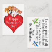 Valentine's Day Mini Cards auf Visitenkarten Mitteilungskarte (Vorne/Hinten)