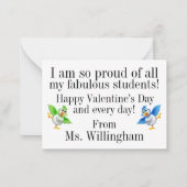 Valentine's Day Mini Cards auf Visitenkarten Mitteilungskarte (Rückseite)