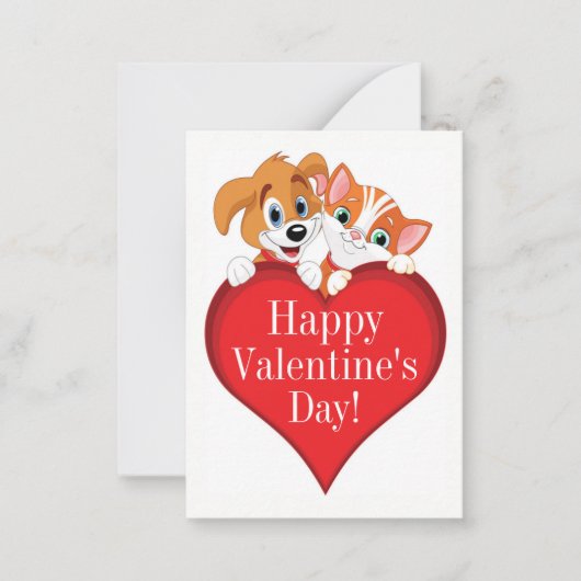 Valentine's Day Mini Cards auf Visitenkarten Mitteilungskarte (Vorderseite)