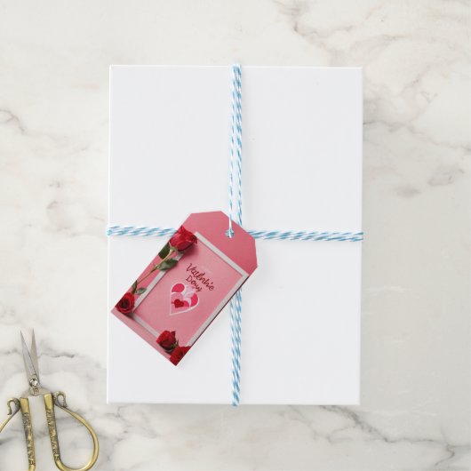 Valentine's Day Mockup Paper Print mit Blank Copy Geschenkanhänger (Mit Garn)