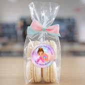 Valentine's Day Modern Gift with Cute Princess Runder Aufkleber