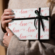 Valentine's Day Modern Love Heart Script Pattern