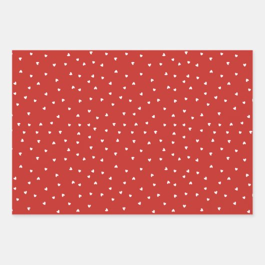 Valentine's Day Modern Red & Pink Hearts Script Geschenkpapier Set (Vorderseite 3)