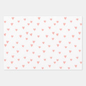 Valentine's Day Modern Red & Pink Hearts Script Geschenkpapier Set (Vorderseite 2)
