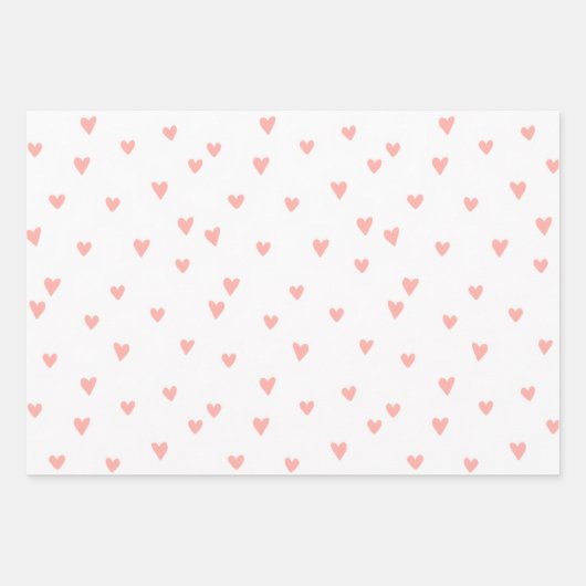 Valentine's Day Modern Red & Pink Hearts Script Geschenkpapier Set (Vorderseite 2)